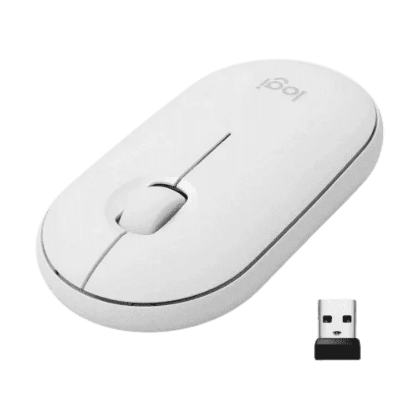 Logitech M350 Wireless Mouse Off White 910-005600 | Pebble Slim Silent Bluetooth Mouse ( Pre-owned )