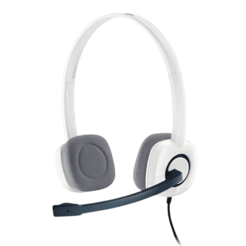 Logitech H150 Stereo Headset White | 3.5mm Dual Port Headphones with Microphone ( Pre-owned )